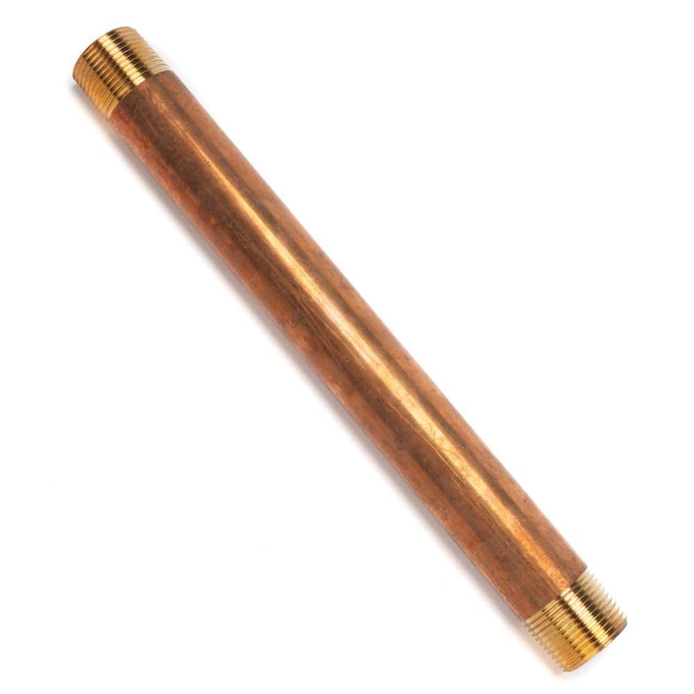 LTWFITTING 1 in. x 12 in. MIP Brass Nipple Fitting