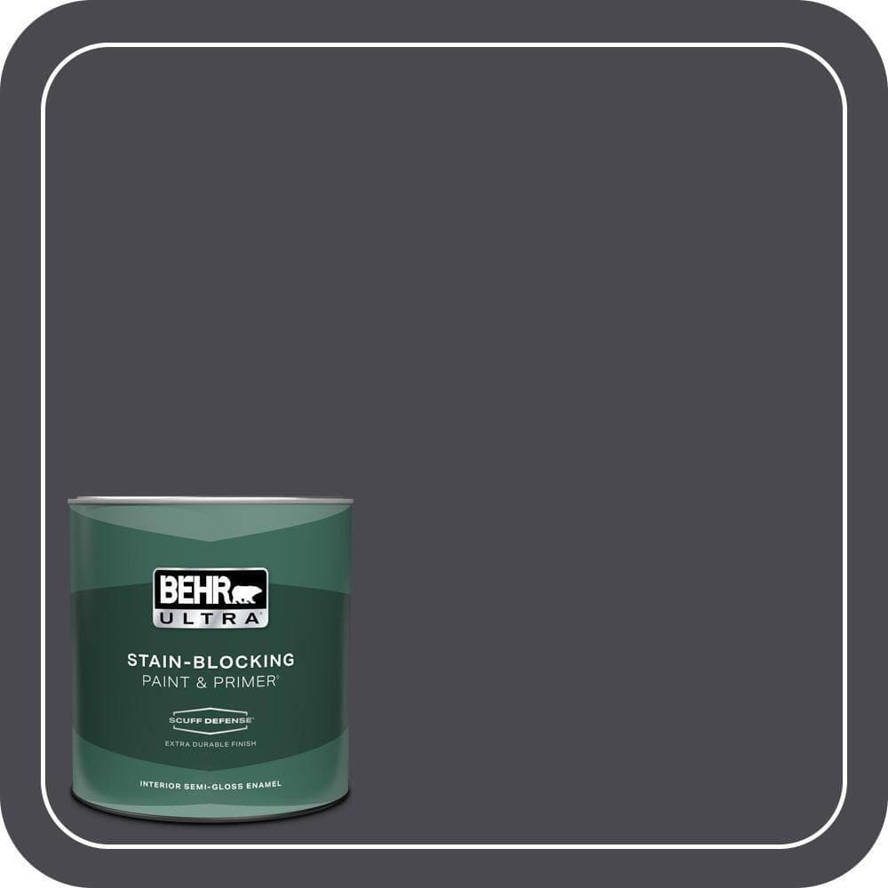 BEHR ULTRA 1 qt. #N560-7 Limo-Scene Extra Durable Semi-Gloss Enamel Interior Paint & Primer (1)