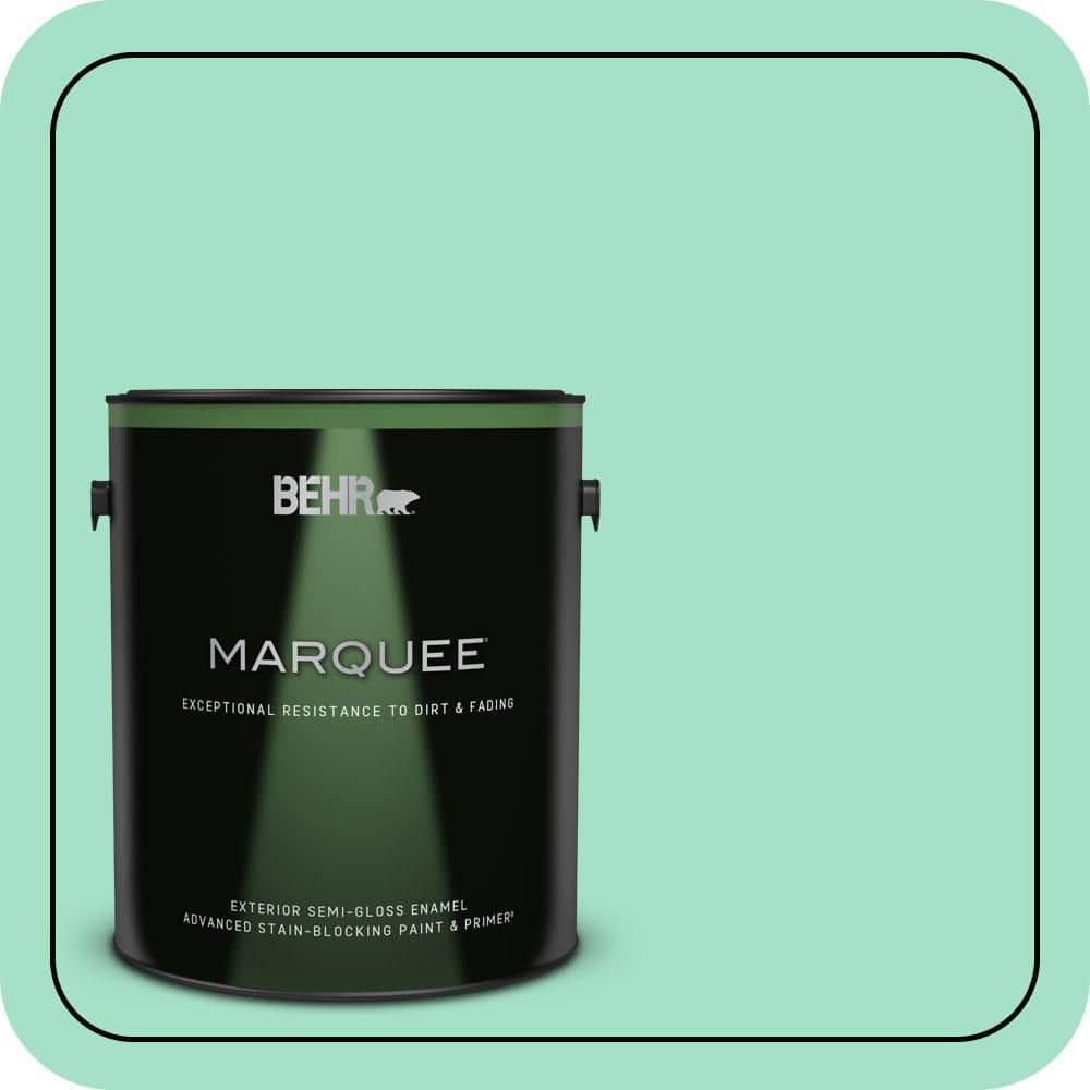 BEHR MARQUEE 1 gal. #470A-3 Reef Green Semi-Gloss Enamel Exterior Paint & Primer