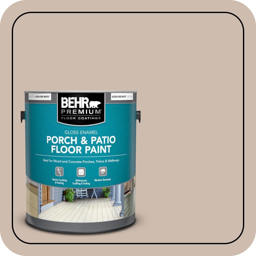 BEHR PREMIUM 1 gal. #N190-3 Windrift Beige Gloss Enamel Interior/Exterior Porch and Patio Floor Paint