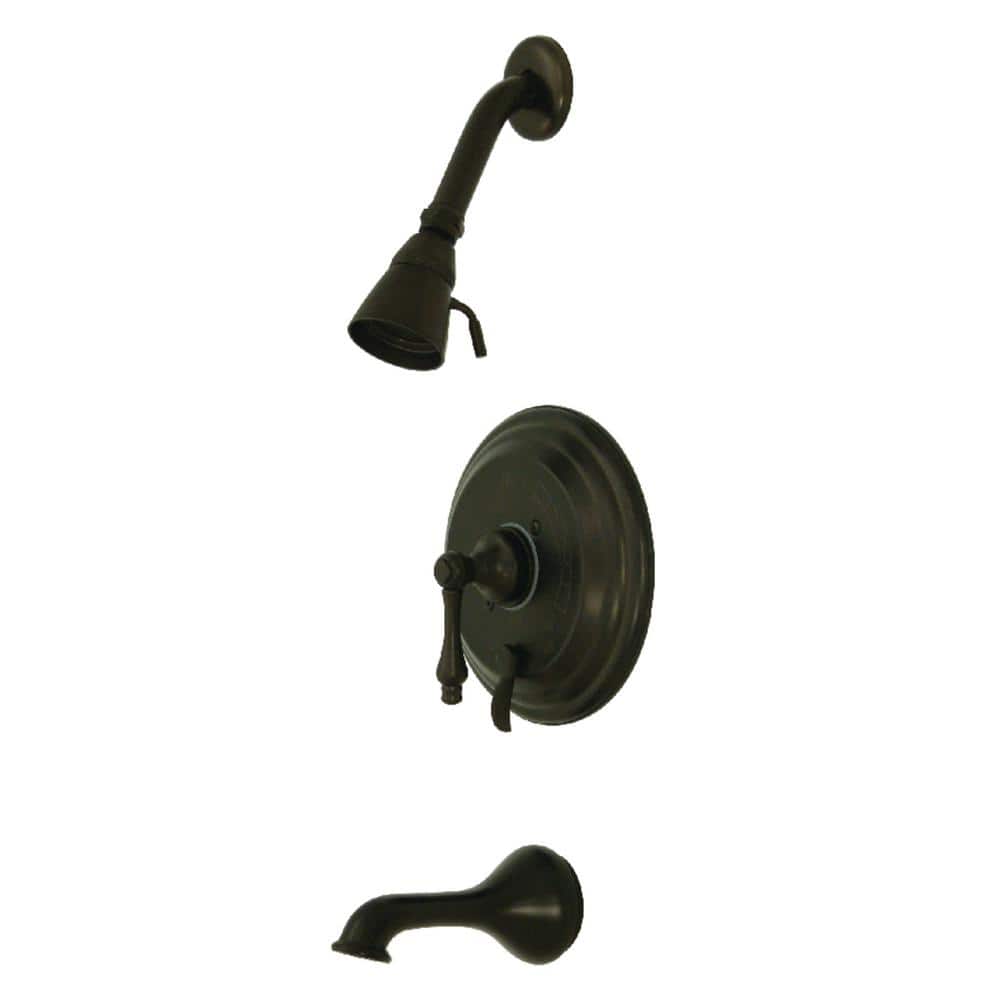Kingston Brass Restoration Single Handle 1-Spray Tub and Shower Faucet 2 GPM with Pressure Balance in Oil Rubbed Bronze