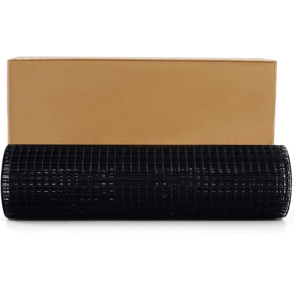 Unbranded 48 x 50' x 1/2 19 Gauge Hardware Cloth Black Vinyl Coated Welded Fence Mesh for Home and Garden Projects (2)