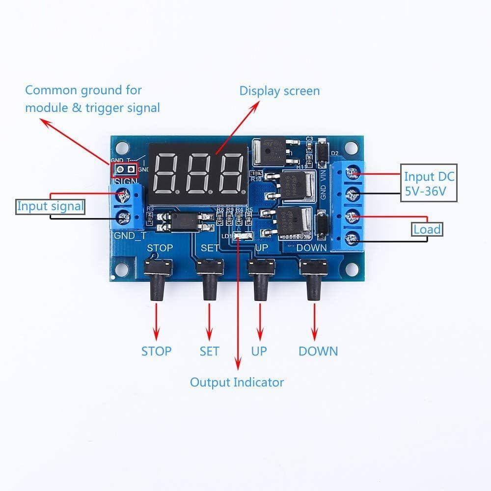 Vrbgify 30 Amp 24V 5 min. Indoor Automatic Control Countdown Timer Delay Relay (2)