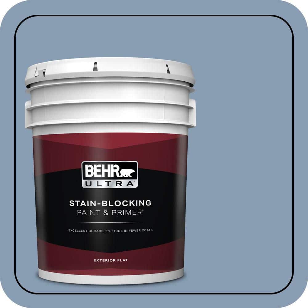 BEHR ULTRA 5 gal. #S520-4 Private Jet Flat Exterior Paint & Primer