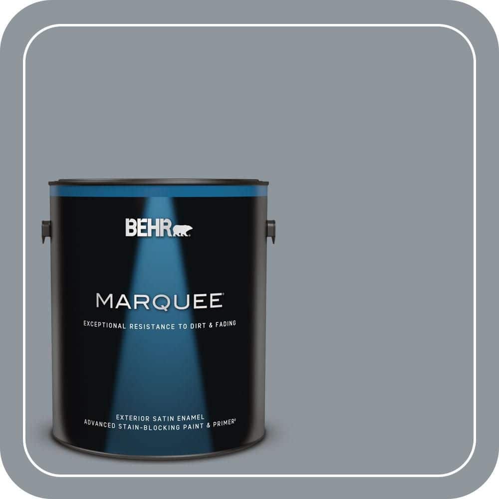 BEHR MARQUEE 1 gal. #MQ5-21 Radiant Silver Satin Enamel Exterior Paint & Primer