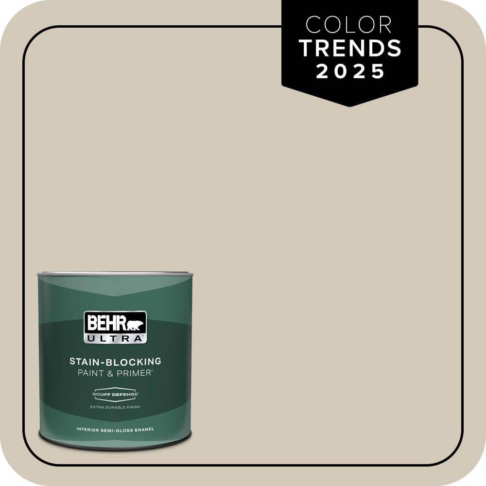 BEHR ULTRA 1 qt. Designer Collection #DC-010 Even Better Beige Extra Durable Semi-Gloss Enamel Interior Paint & Primer