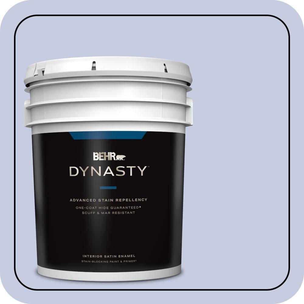 BEHR DYNASTY 5 gal. #620C-2 Lilac Bisque Satin Enamel Interior Stain-Blocking Paint & Primer