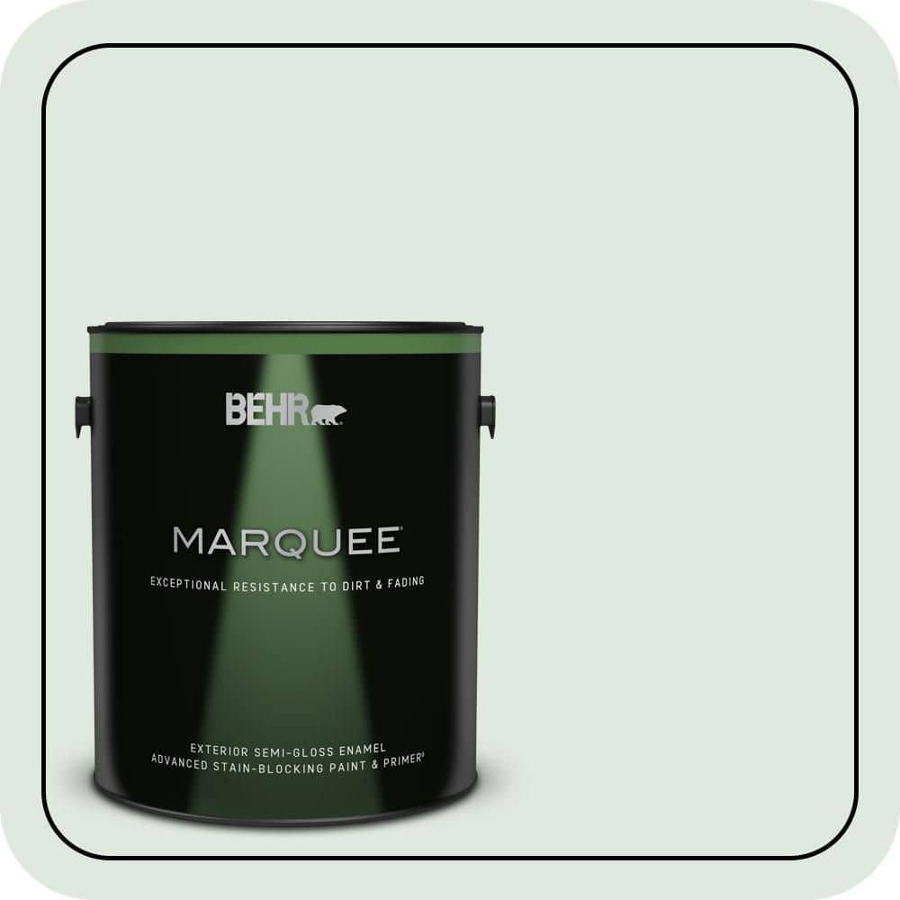 BEHR MARQUEE 1 gal. #460E-1 Meadow Light Semi-Gloss Enamel Exterior Paint & Primer