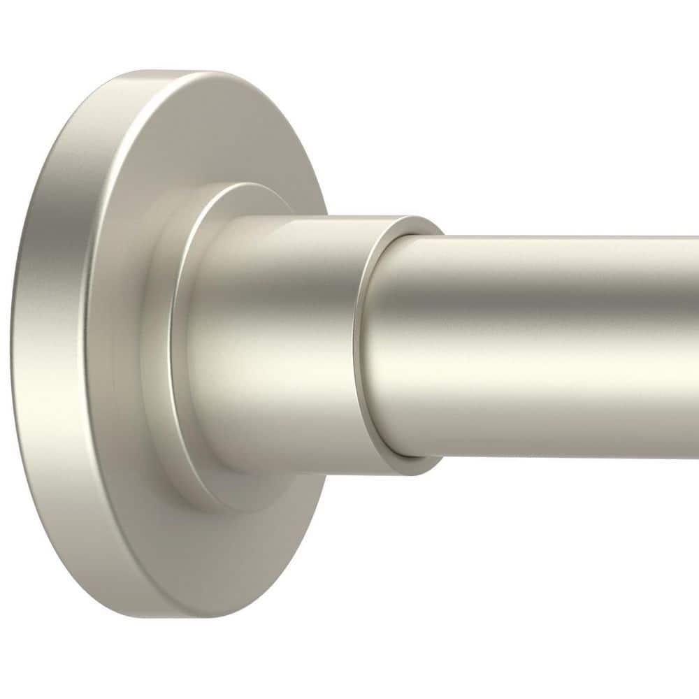 Wudkey 31 in. to 68 in. Stainless Steel Spring Tension Shower Curtain Rod in Brushed Nickel, Adjustable, No Drilling, No Rust (1)