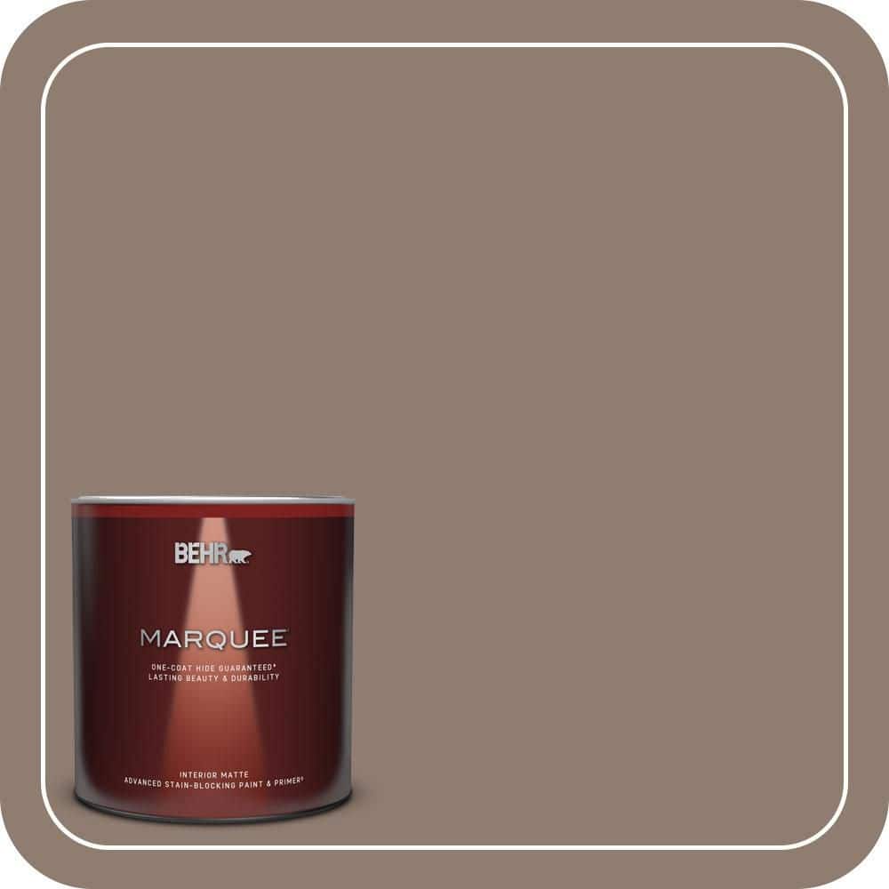 BEHR MARQUEE 1 qt. #N180-5 Bridle Leather Matte Interior Paint & Primer