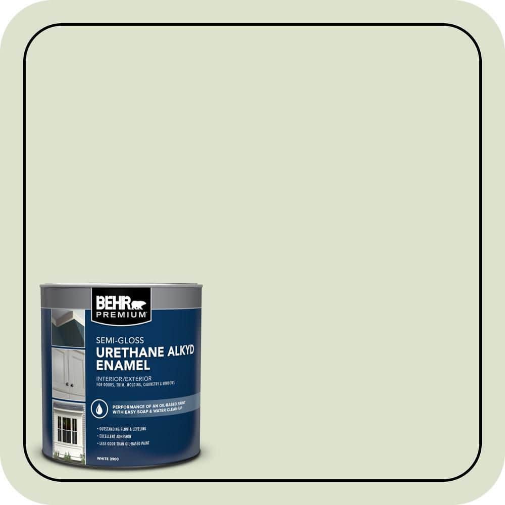 BEHR PREMIUM 1 qt. #M380-1 Cavan Semi-Gloss Enamel Urethane Alkyd Interior/Exterior Paint (1)