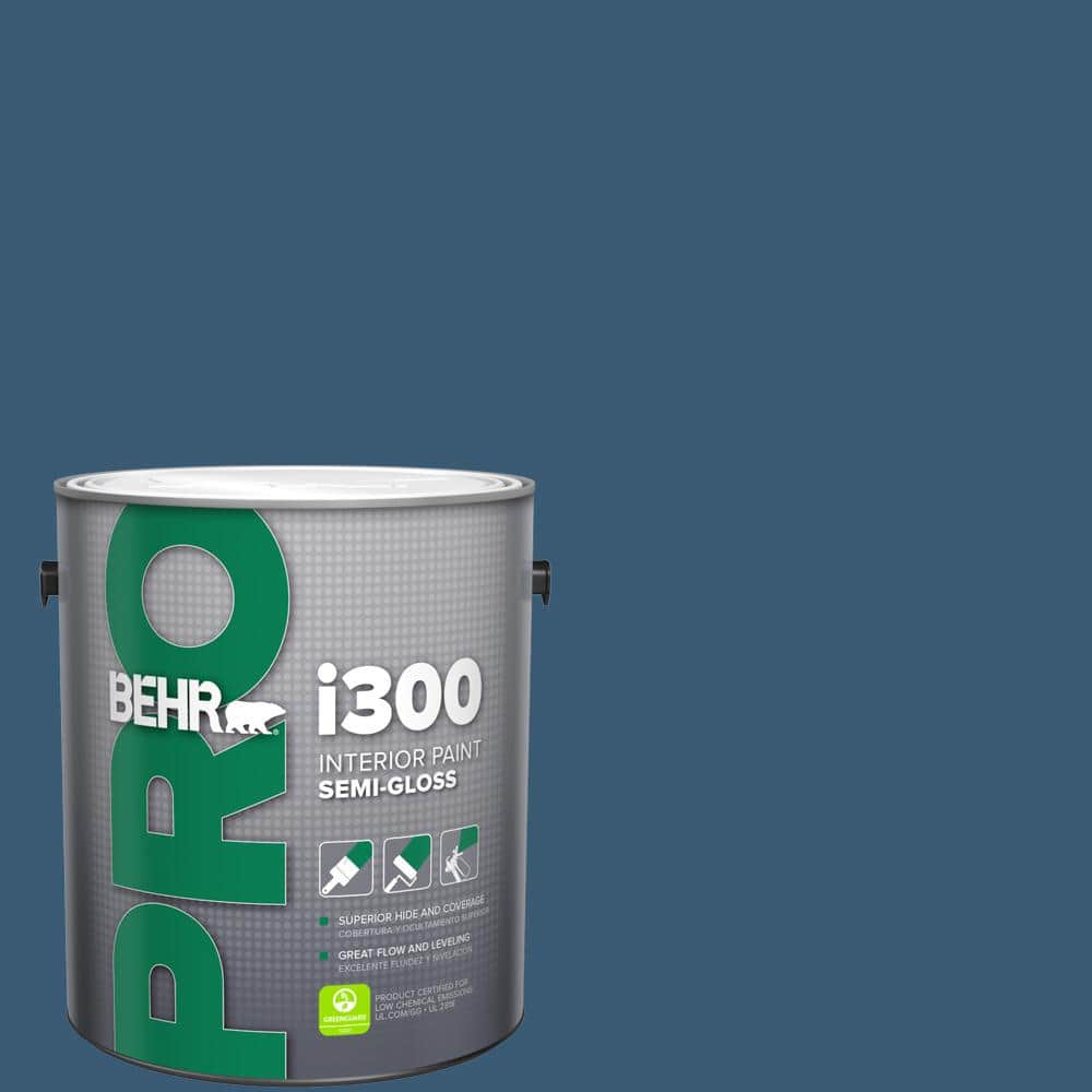 BEHR PRO 1 gal. #M500-6 Express Blue Semi-Gloss Interior Paint