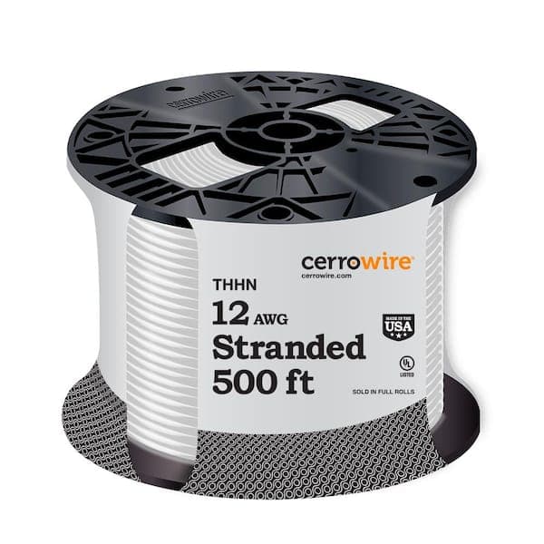 Cerrowire 500 ft. 12 Gauge White Stranded Copper THHN Wire (2)