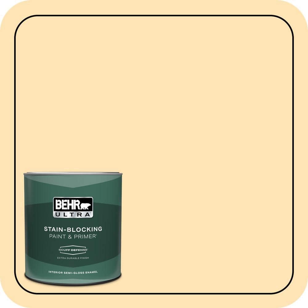 BEHR ULTRA 1 qt. #P250-2 Golden Nectar Extra Durable Semi-Gloss Enamel Interior Paint & Primer