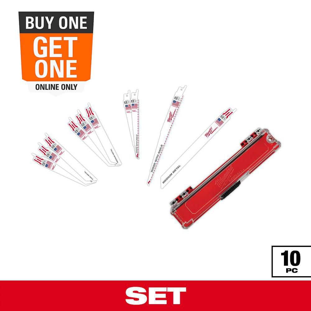 Milwaukee PACKOUT SAWZALL Reciprocating Saw Blade Set with 3 TPI Pruning Carbide Teeth Wood Cutting Blade (1)
