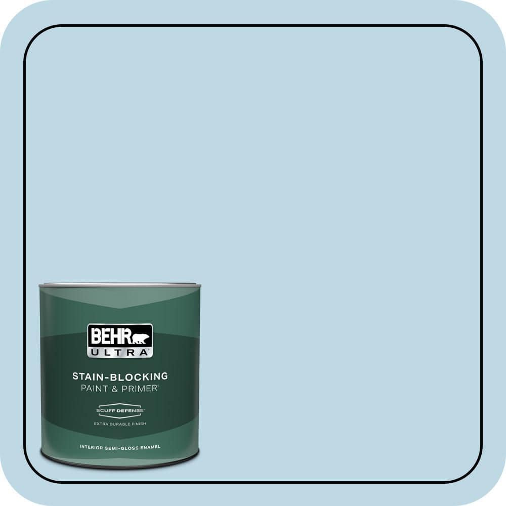 BEHR ULTRA 1 qt. #M500-1 Tinted Ice Extra Durable Semi-Gloss Enamel Interior Paint & Primer