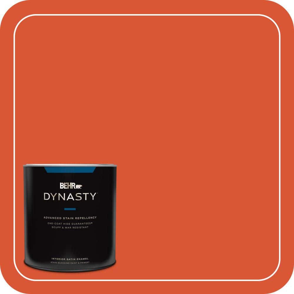 BEHR DYNASTY 1 qt. #P190-7 Inferno Satin Enamel Interior Stain-Blocking Paint and Primer