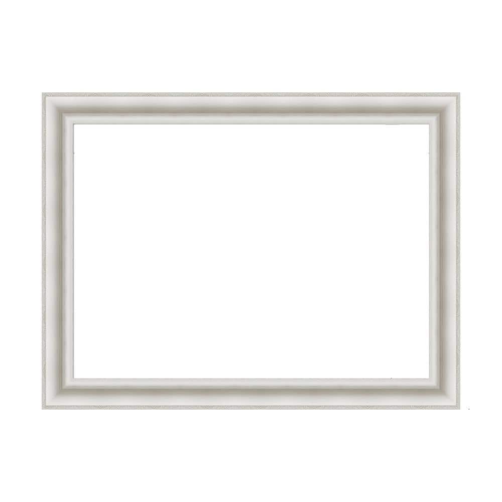 Amanti Art Mirror Makeover Parlor White 41.25 in. W x 31.25 in. H Bathroom Mirror Frame Border Kit-Fits a 40x30 mirror (1)