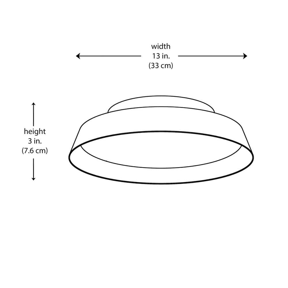 Monteaux Lighting 13 in. Black and Gold Integrated LED Flush Mount Ceiling Light with Frosted Glass (4)