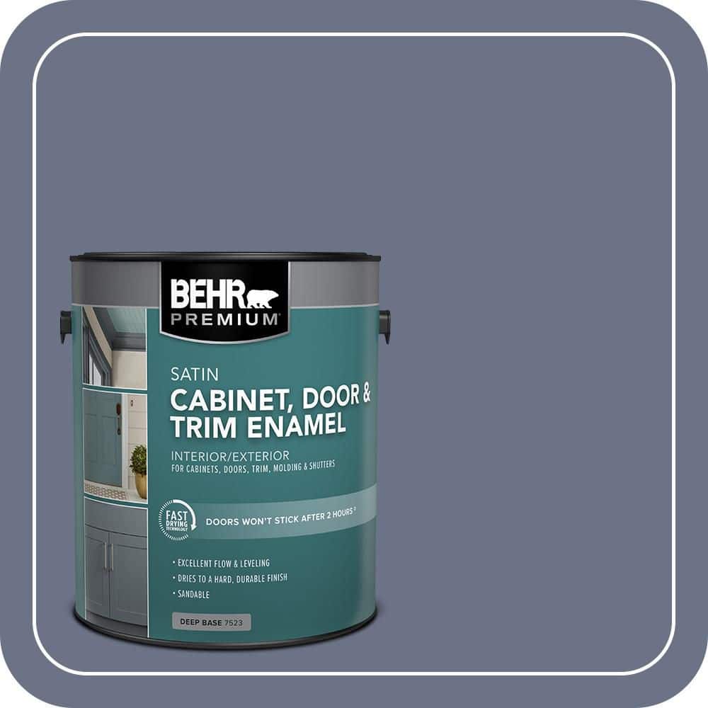 BEHR PREMIUM 1 gal. #PPU16-17 Blue Aura Satin Enamel Interior/Exterior Cabinet, Door & Trim Paint