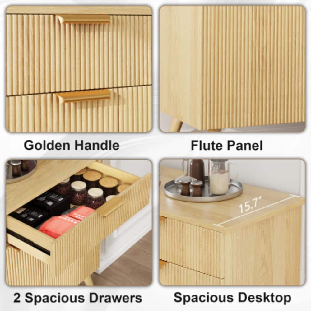 Unbranded 47.2 in. W x 15.7 in. D x 30.7 in. H Bathroom Brown Linen Cabinet (3)