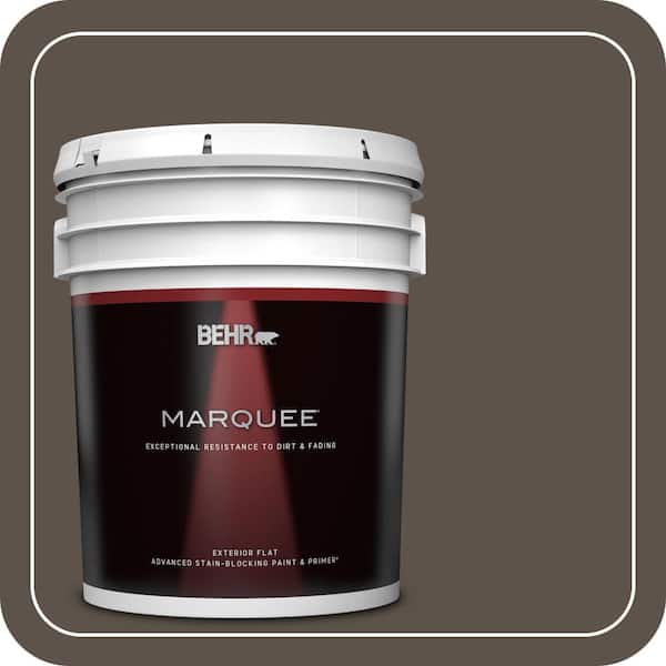 BEHR PREMIUM PLUS #ECC-12-3 Shadow Wood Flat Interior/Exterior Paint & Primer Color Sample (2)