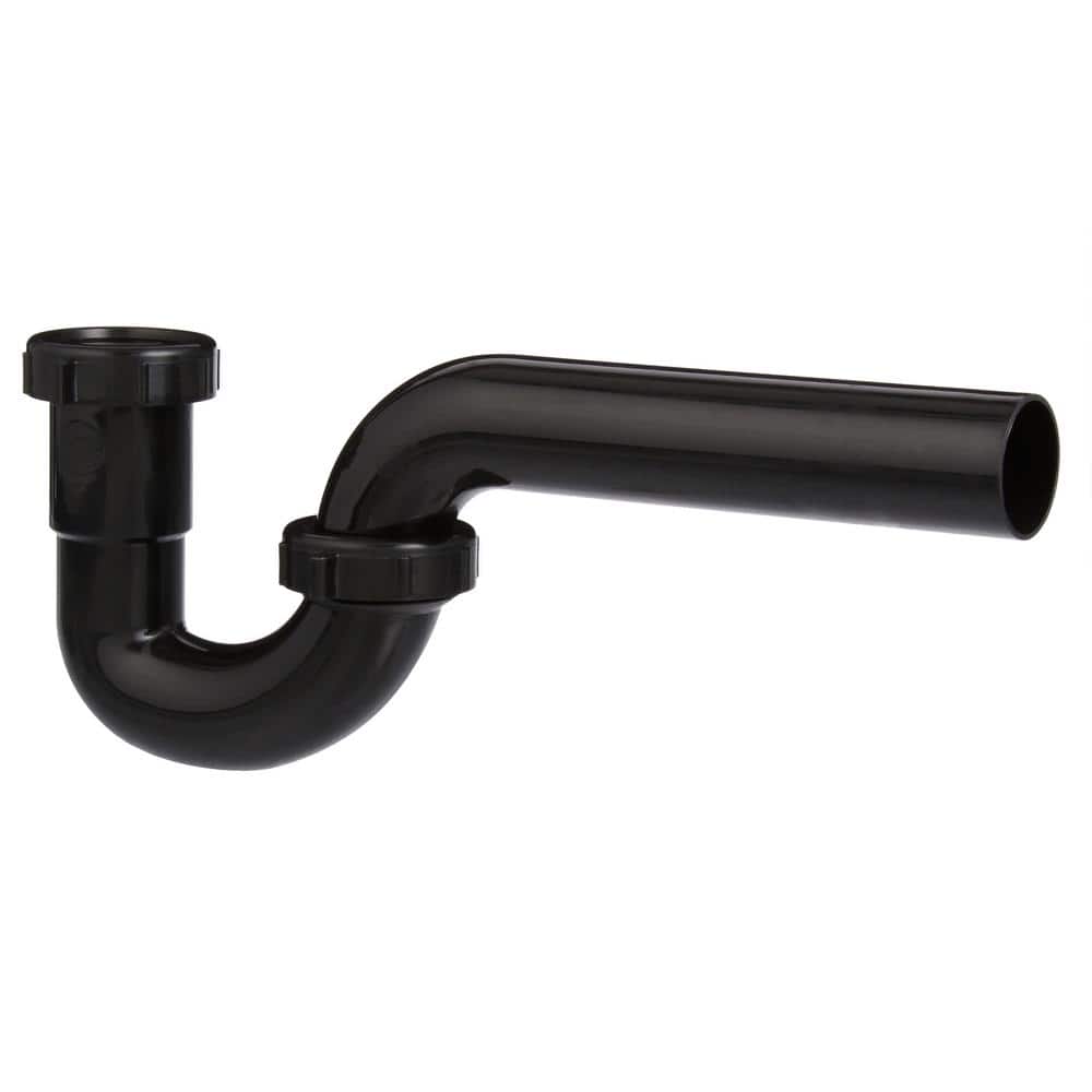 Oatey 1-1/2 in. Black Plastic Sink Drain P-Trap with Threaded Adapter (2)