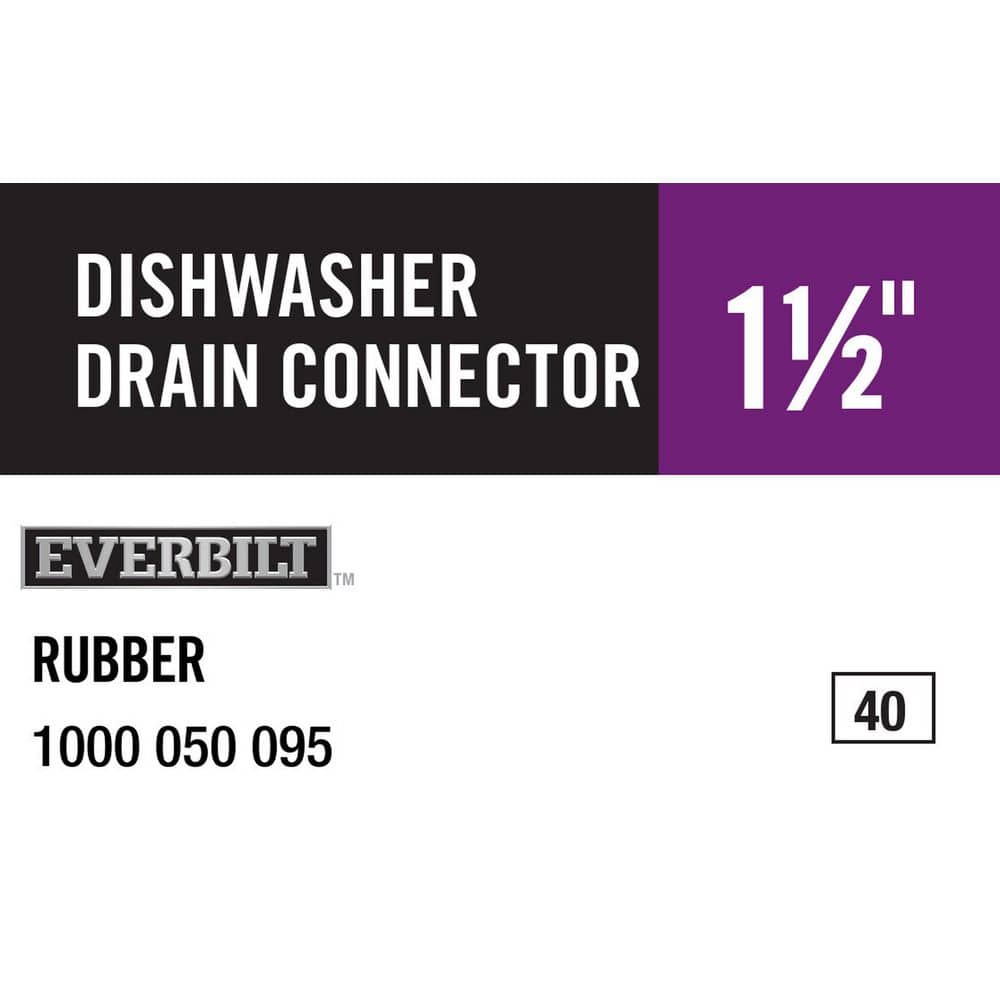 Everbilt Rubber Dishwasher Garbage Disposal Connector in Black (4)