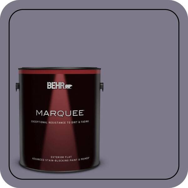 BEHR MARQUEE 1 gal. #N560-5 Solitaire Flat Exterior Paint & Primer (2)