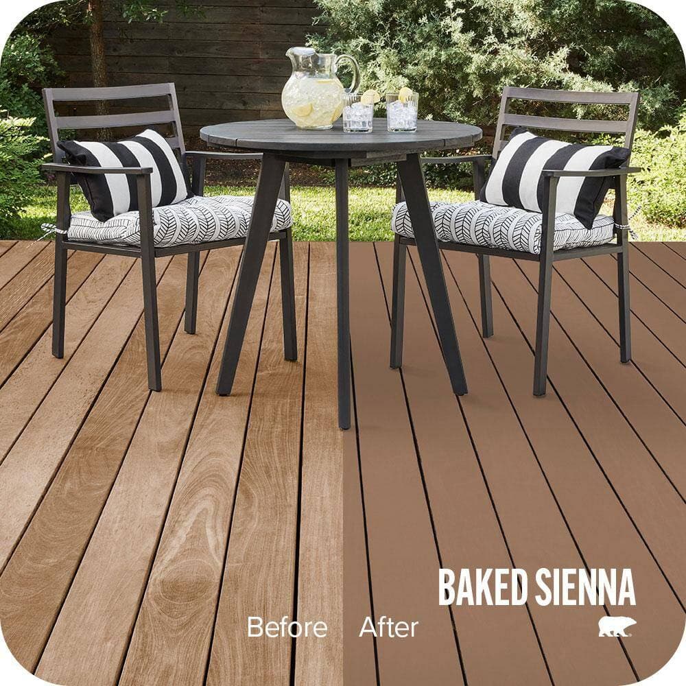 BEHR PREMIUM 1 qt. #S220-6 Baked Sienna Solid Color Waterproofing Exterior Wood Stain and Sealer (2)