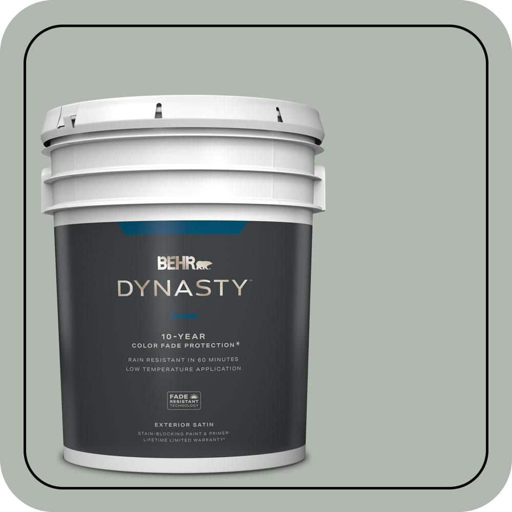 BEHR DYNASTY 5 gal. #PPU12-14 Verdigris Satin Enamel Exterior Stain-Blocking Paint & Primer