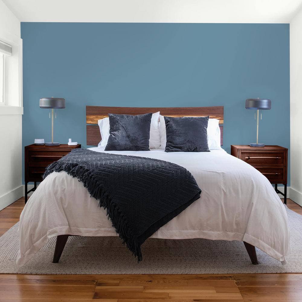 Glidden Premium 1 qt. PPG1152-5 Granite Falls Flat Interior Latex Paint (4)