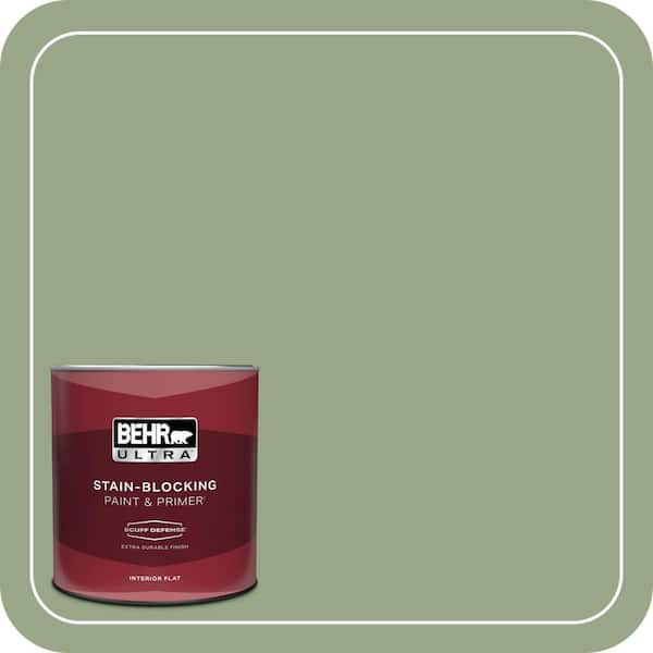 BEHR ULTRA 1 qt. #MQ6-51 Fern Leaf Extra Durable Flat Interior Paint & Primer (2)
