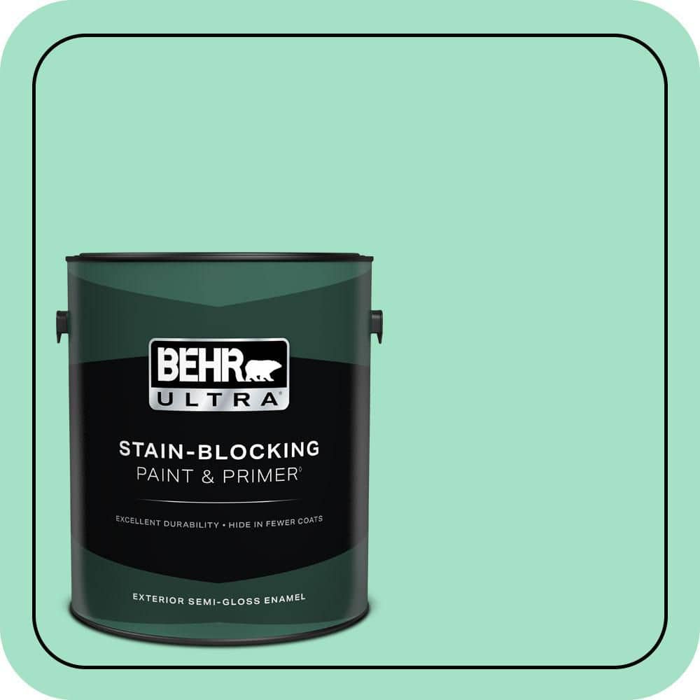 BEHR ULTRA 1 gal. #470A-3 Reef Green Semi-Gloss Enamel Exterior Paint & Primer