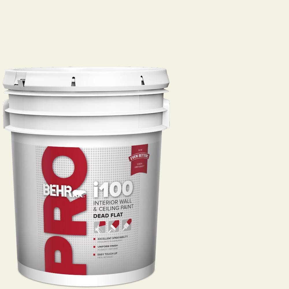 BEHR PRO 5 gal. #BXC-01 Resort White Dead Flat Interior Paint (1)