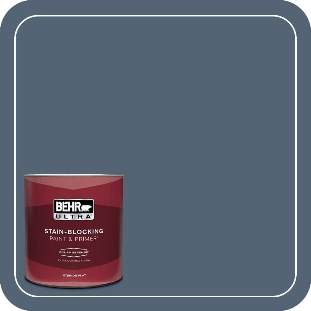 BEHR ULTRA 1 qt. #T17-17 Midnight Show Extra Durable Flat Interior Paint & Primer (1)