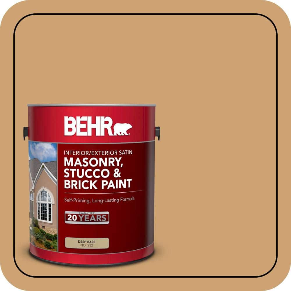 BEHR 1 gal. #PFC-29 Gold Torch Satin Interior/Exterior Masonry, Stucco and Brick Paint