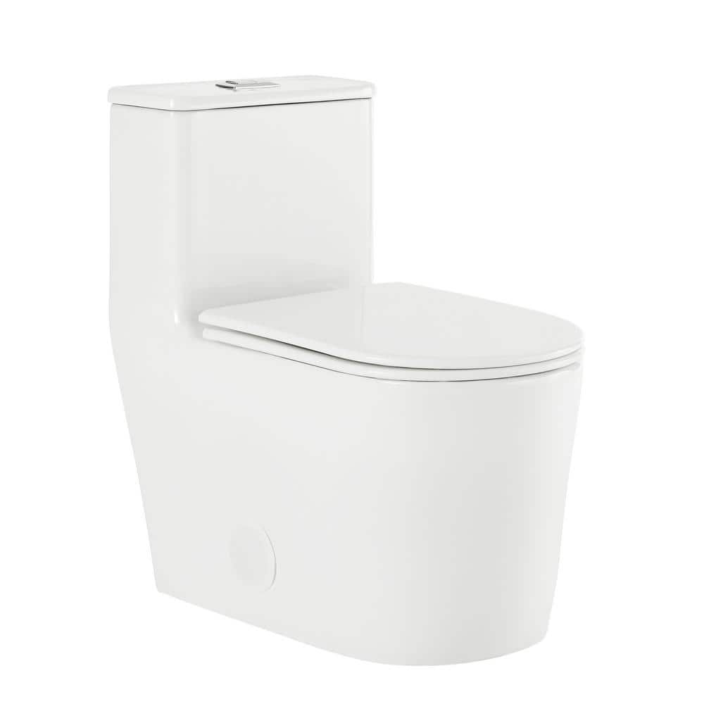 Swiss Madison Liberte One-Piece 1.1/1.6 GPF Dual Flush Elongated Toilet in White (1)