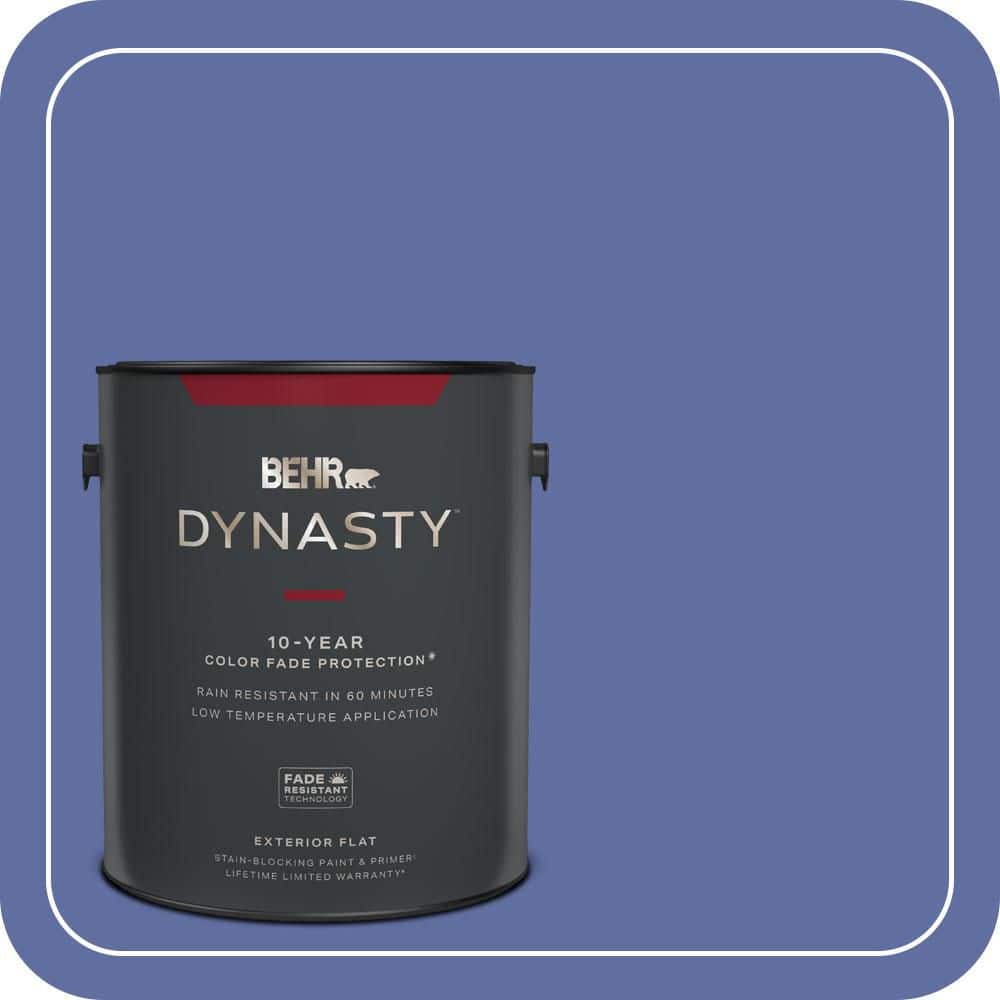 BEHR DYNASTY 1 gal. #610B-6 Stained Glass Flat Exterior Stain-Blocking Paint & Primer
