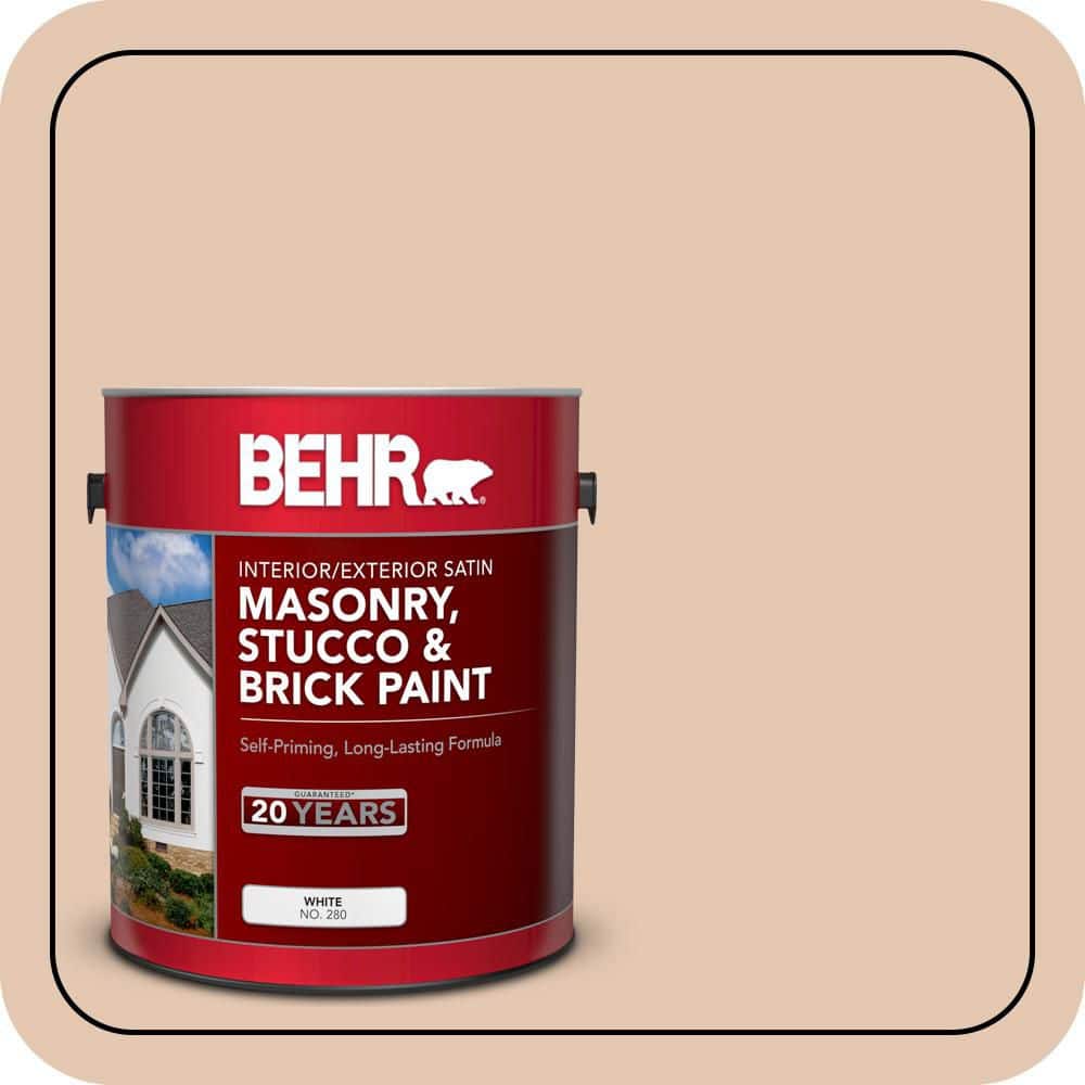 BEHR 1 gal. #S230-2 Mesquite Powder Satin Interior/Exterior Masonry, Stucco and Brick Paint