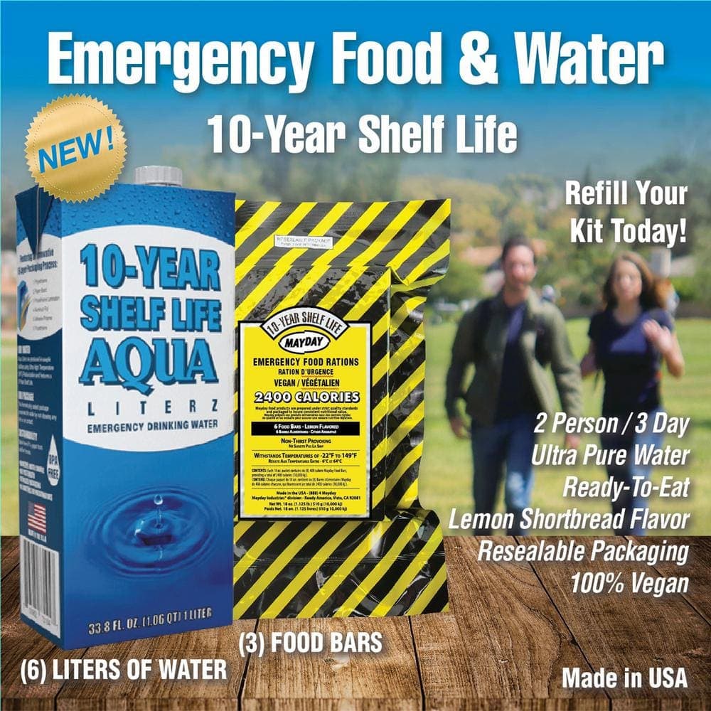 Ready America Emergency Food and Water 10-Year Shelf Life Kit (2)