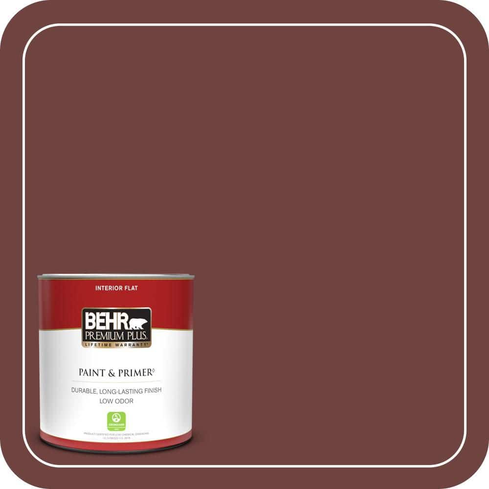 BEHR PREMIUM PLUS #ICC-82 Library Red Enamel Low Odor & Primer (1)