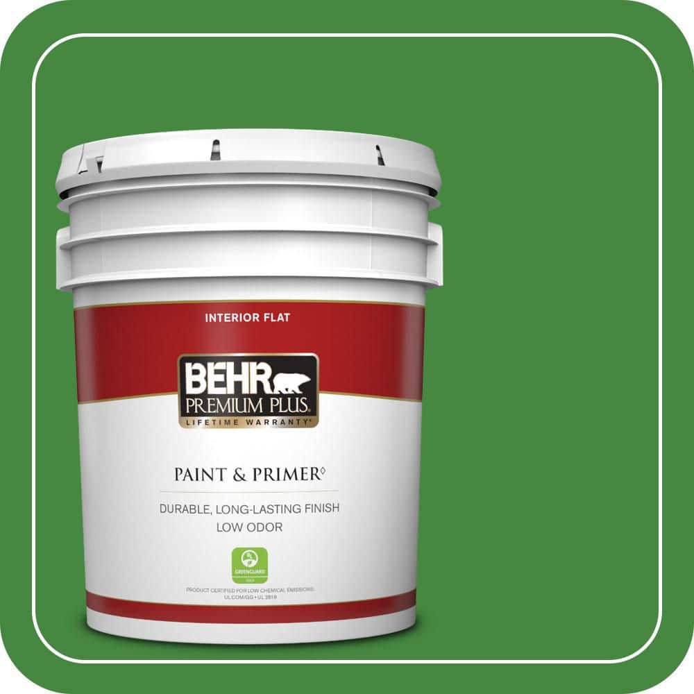 BEHR PREMIUM PLUS 5 gal. #T12-9 Level Up Flat Low Odor Interior Paint & Primer