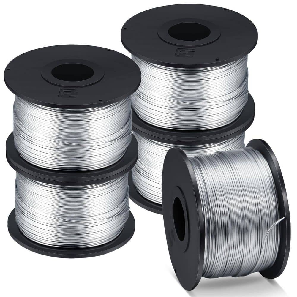 NVNOO 1/32 in. x 360 ft. Rebar Tie Wire Tool Rebar Gun Tie Wire Coil for Automatic Twister Machine (5-Pack) (1)