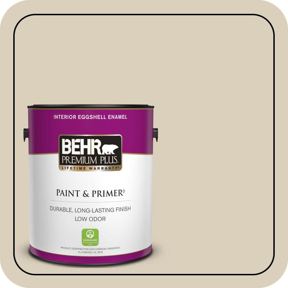BEHR PREMIUM PLUS 1 gal. #MQ3-15 Bell Tower Eggshell Enamel Low Odor Interior Paint & Primer