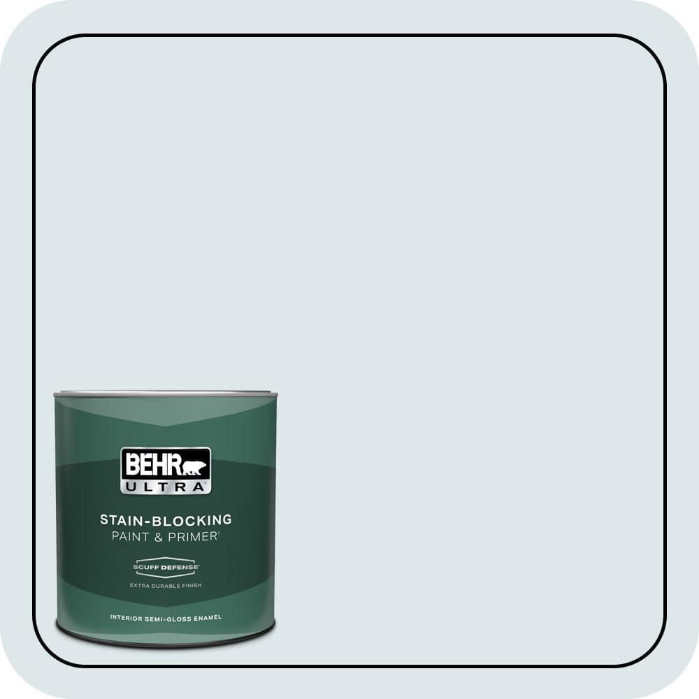 BEHR ULTRA 1 qt. #570E-1 Glass Bead Extra Durable Semi-Gloss Enamel Interior Paint & Primer