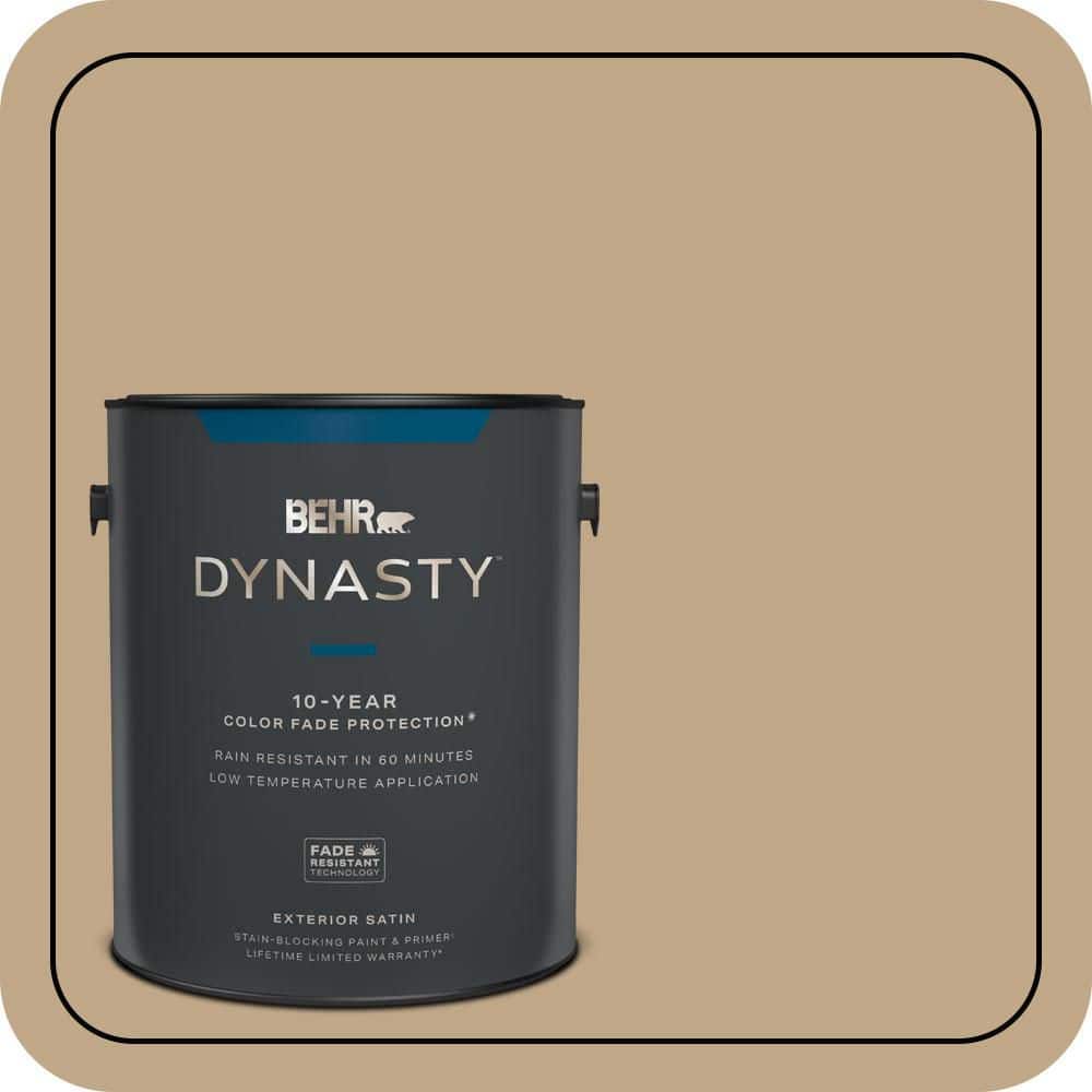 BEHR DYNASTY 1 gal. #T16-16 Symphony Gold Satin Enamel Exterior Stain-Blocking Paint & Primer