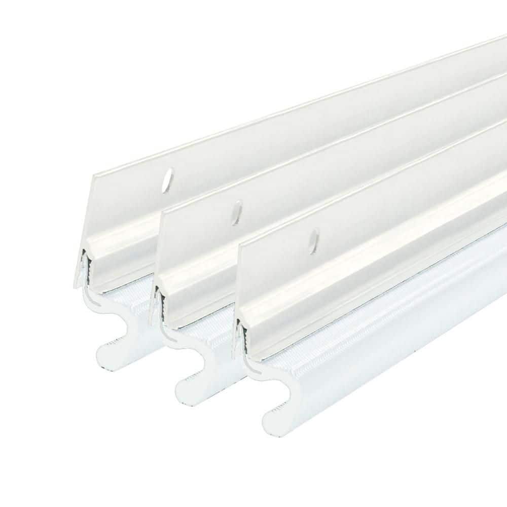 M-D Building Products 2 in. x 84 in. Interior/Exterior White Compression Door Jamb Weatherstrip Set with Aluminum Stop (4)