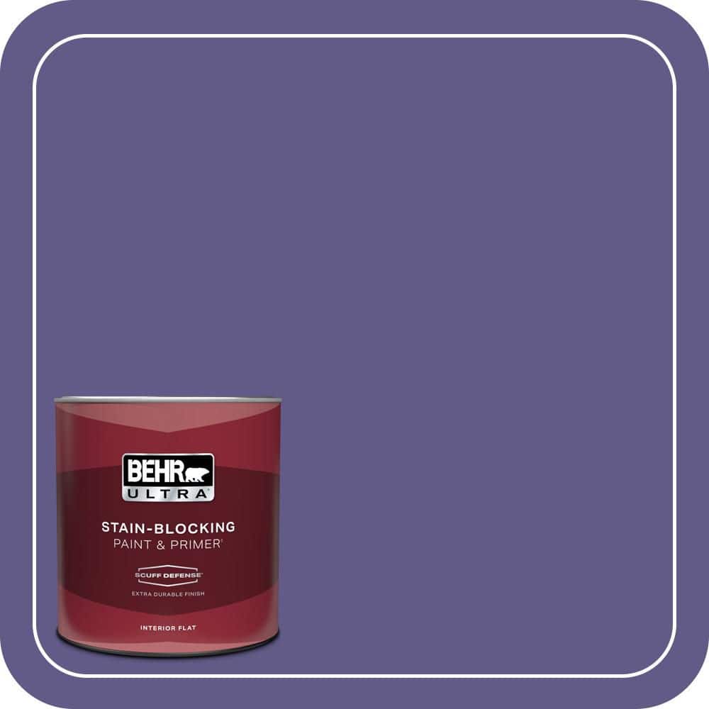 BEHR ULTRA 1 qt. #S-G-640 Purple Balloon Extra Durable Flat Interior Paint & Primer
