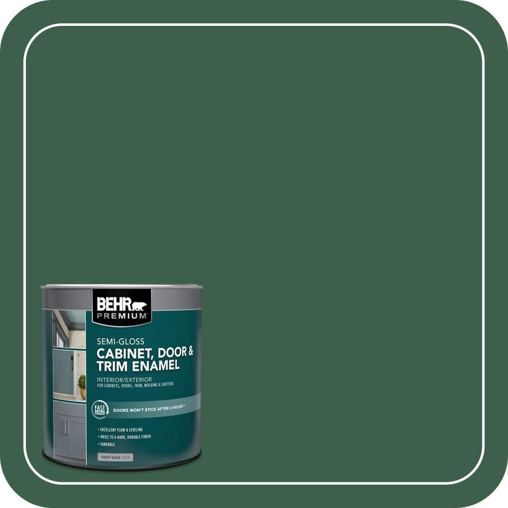 BEHR PREMIUM 1 qt. #470D-7 Windy Pine Semi-Gloss Enamel Interior/Exterior Cabinet, Door & Trim Paint